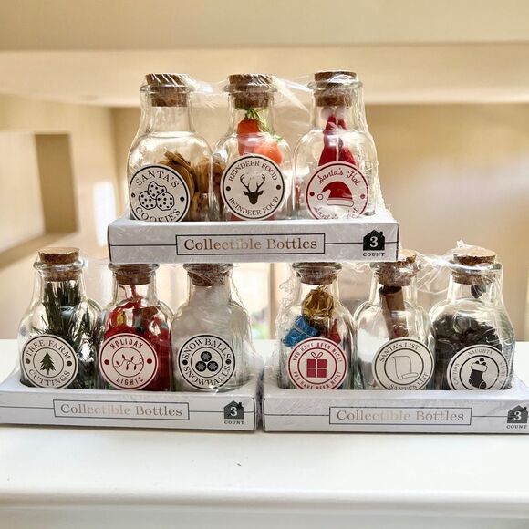 Target Dollar Spot Set of 9 Collectible Miniature Bottles 2022 - Picture 1 of 4